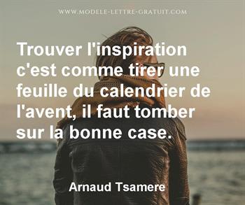 Citation de Arnaud Tsamere