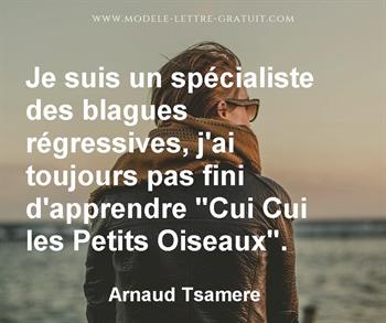 Citation de Arnaud Tsamere