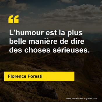 Citation Florence Foresti