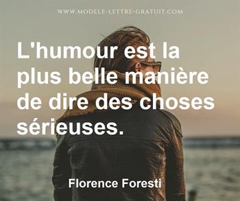Citation de Florence Foresti