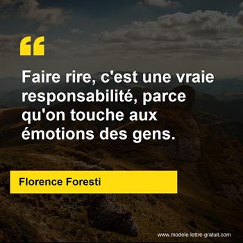 Citation Florence Foresti