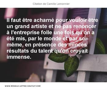 Citations Camille Lemonnier