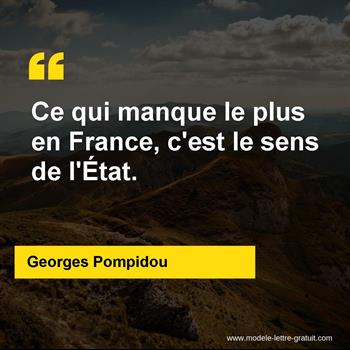 Citation de Georges Pompidou