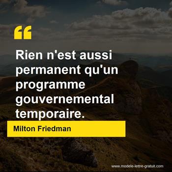 Citation Milton Friedman