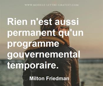 Citation de Milton Friedman