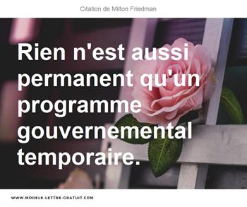 Citations Milton Friedman