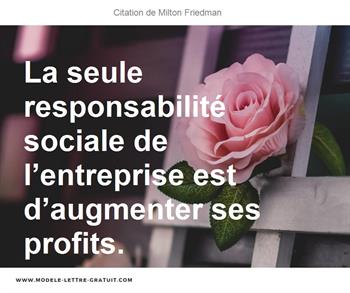 Citations Milton Friedman