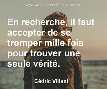 Citation de Cédric Villani