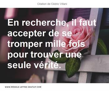 Citations Cédric Villani