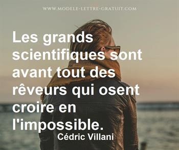 Citation de Cédric Villani