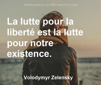 Citation de Volodymyr Zelensky