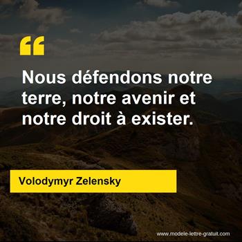 Citation Volodymyr Zelensky