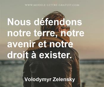 Citation de Volodymyr Zelensky