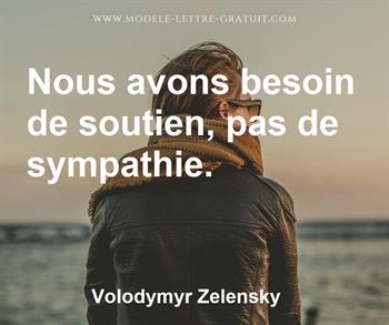 Citation de Volodymyr Zelensky
