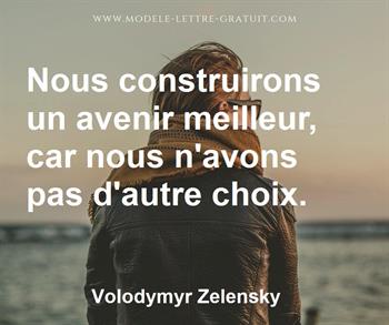 Citation de Volodymyr Zelensky