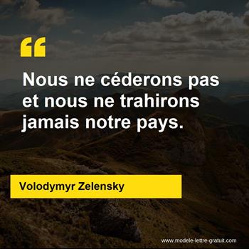 Citation Volodymyr Zelensky