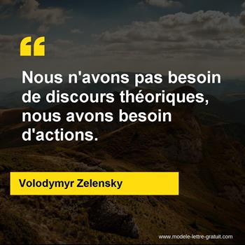 Citation Volodymyr Zelensky
