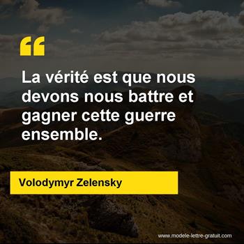 Citation Volodymyr Zelensky