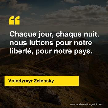 Citation Volodymyr Zelensky