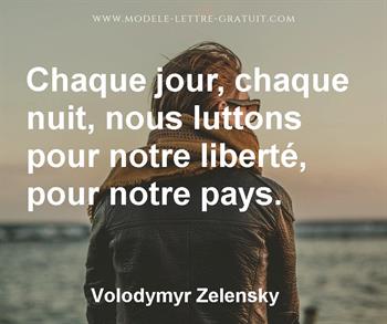 Citation de Volodymyr Zelensky