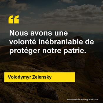 Citation Volodymyr Zelensky