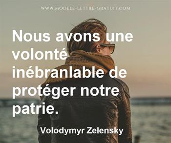 Citation de Volodymyr Zelensky