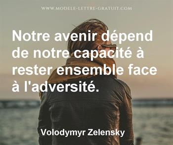 Citation de Volodymyr Zelensky