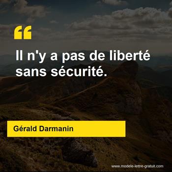 Citation Gérald Darmanin