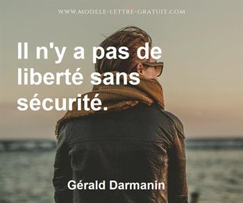 Citation de Gérald Darmanin