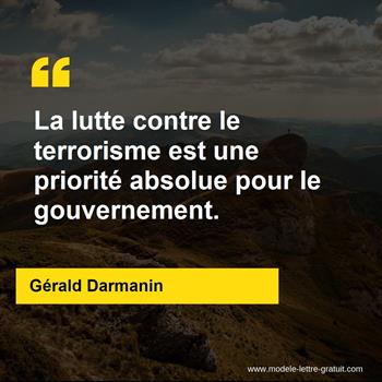 Citation Gérald Darmanin
