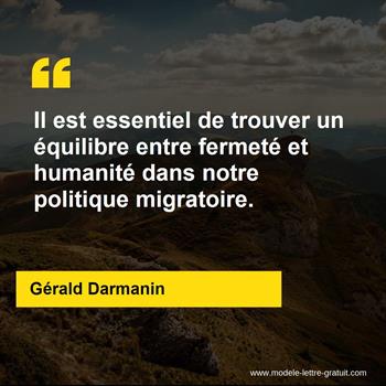 Citation Gérald Darmanin