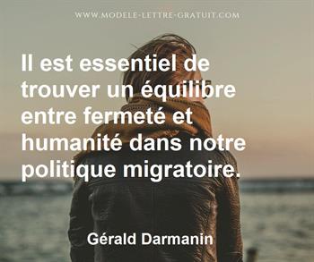 Citation de Gérald Darmanin