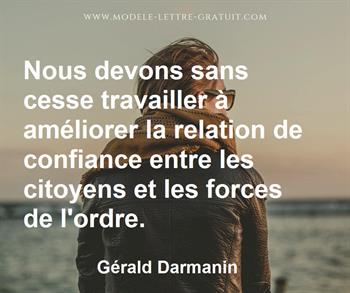 Citation de Gérald Darmanin