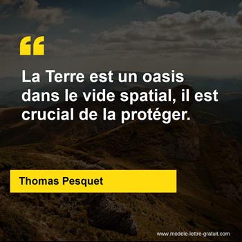 Citation Thomas Pesquet