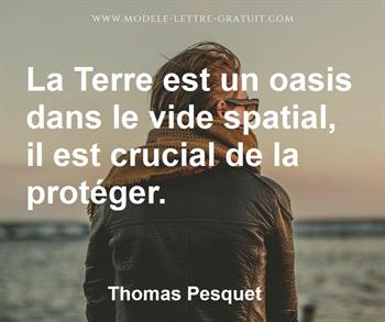 Citation de Thomas Pesquet