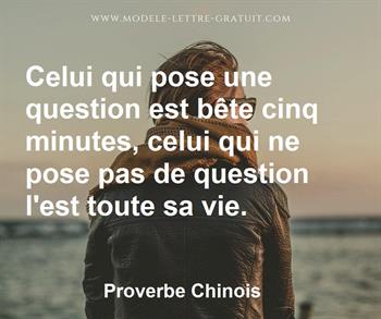Citation de Proverbe Chinois
