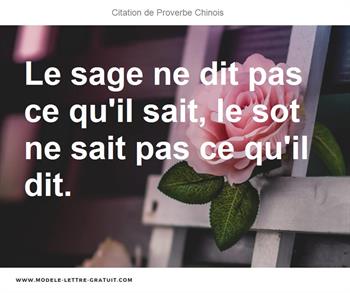 Citations Proverbe Chinois