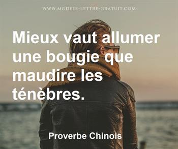 Citation de Proverbe Chinois