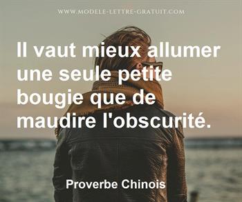 Citation de Proverbe Chinois