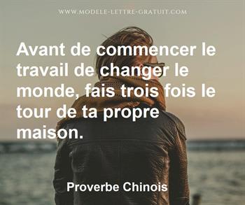 Citation de Proverbe Chinois