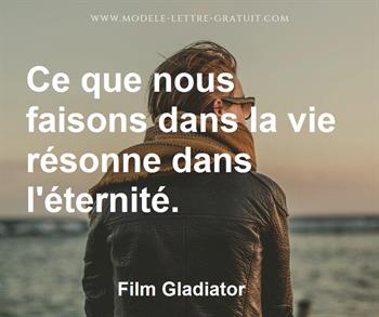 Citation de Film Gladiator