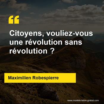 Citation Maximilien Robespierre