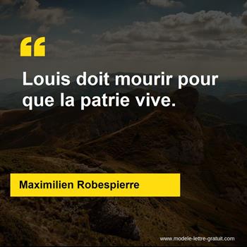 Citation Maximilien Robespierre