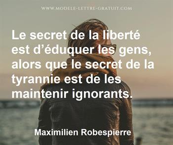 Citation de Maximilien Robespierre