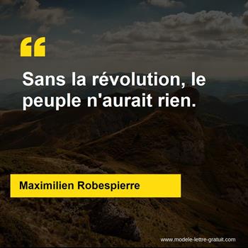 Citation Maximilien Robespierre