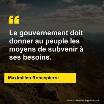 Citation Maximilien Robespierre