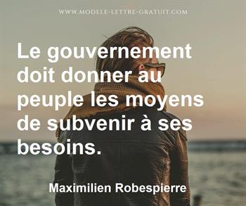 Citation de Maximilien Robespierre