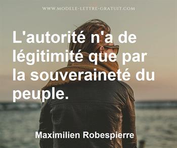 Citation de Maximilien Robespierre