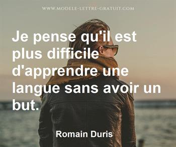 Citation de Romain Duris