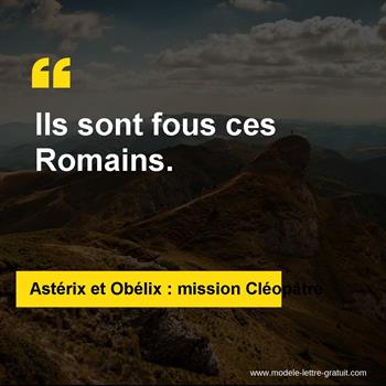 Citation Astérix et Obélix : mission Cléopâtre